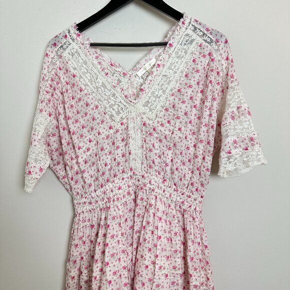 LOVESHACKFANCY Newton Dress in Poppy Pink Size Large - Picture 5 of 12